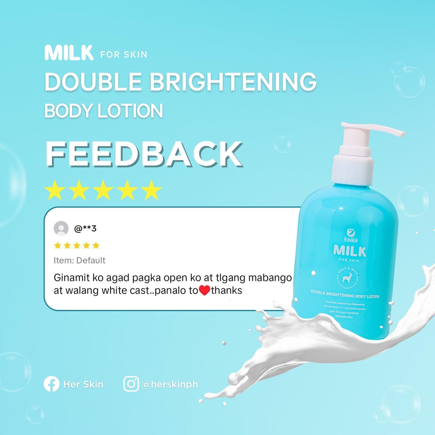 Herskin Milk Double Brightening Body Lotion