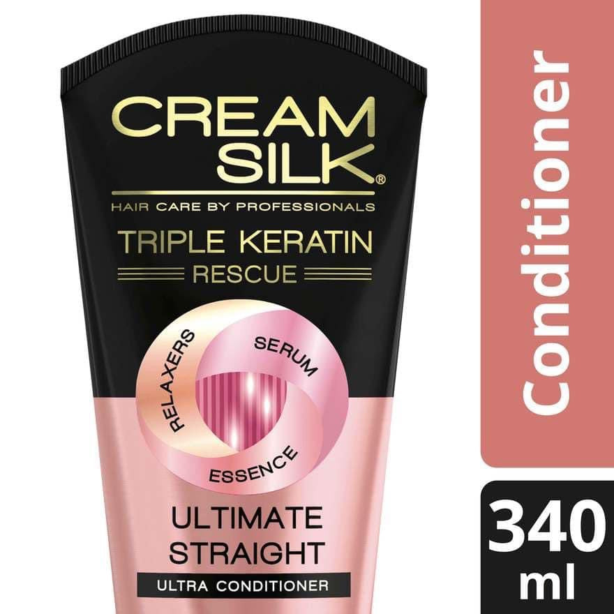 Cream Silk Triple Keratin Rescue Conditioner Ultimate Straight 170ML