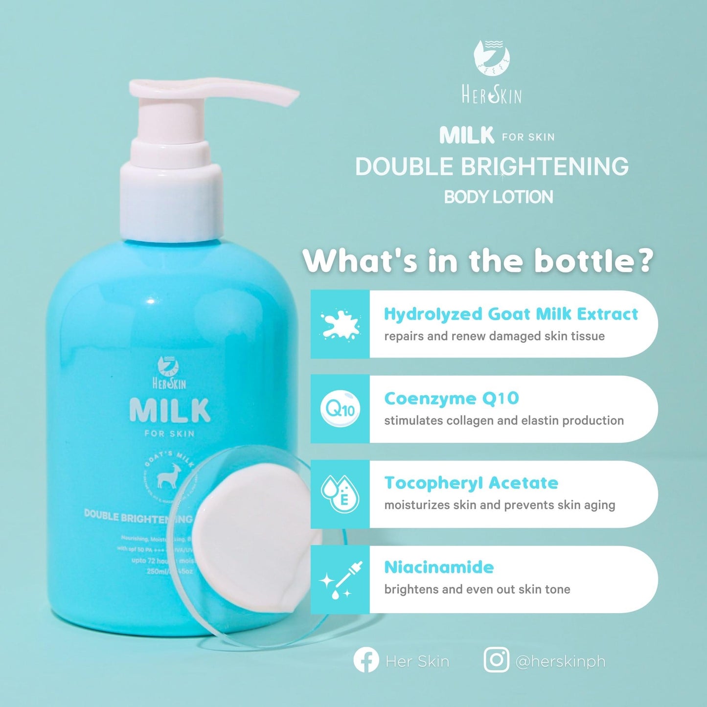 Herskin Milk Double Brightening Body Lotion