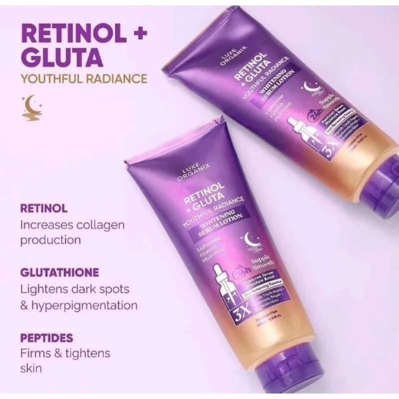 Luxe Organix retinol+gluta lotion