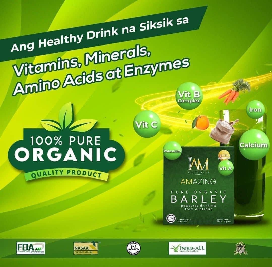 AMAZING PURE ORGANIC BARLEY POWDER DRINK