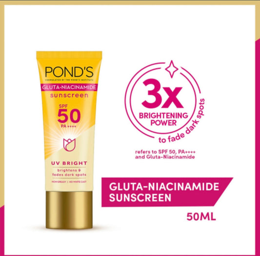 PONDS Gluta-Niacinamide Sunscreen SPF50 PA++++ UV Bright | 50ml