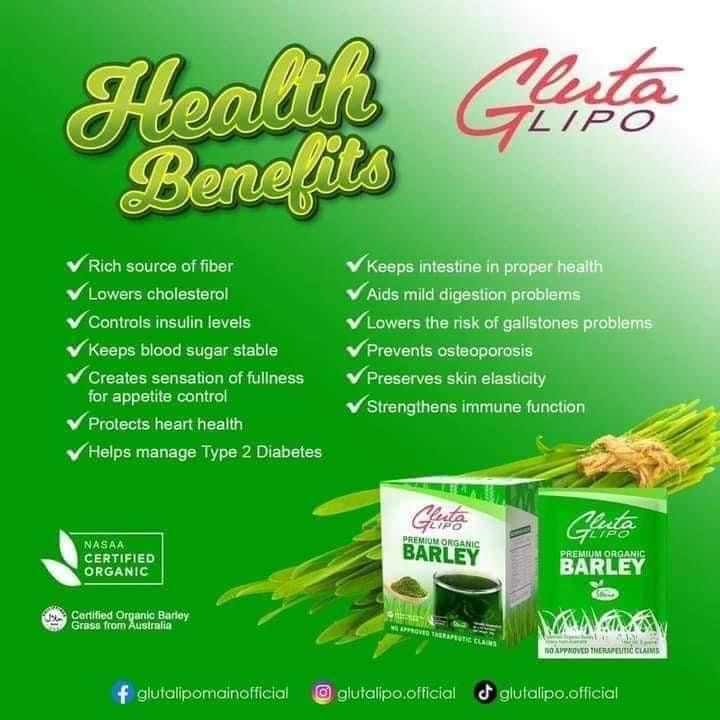 Gluta Lipo Premium organic barley