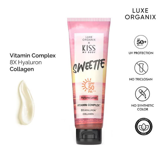 Luxe Organix X Kiss My Body Sweetie Perfume Lotion Spf 50 Pa+++ 200G