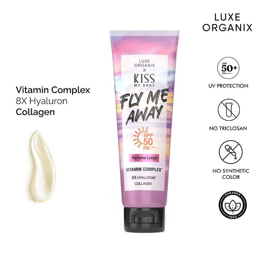 Luxe Organix X Kiss My Body Fly Me Away Perfume Lotion Spf 50 Pa+++ 200G