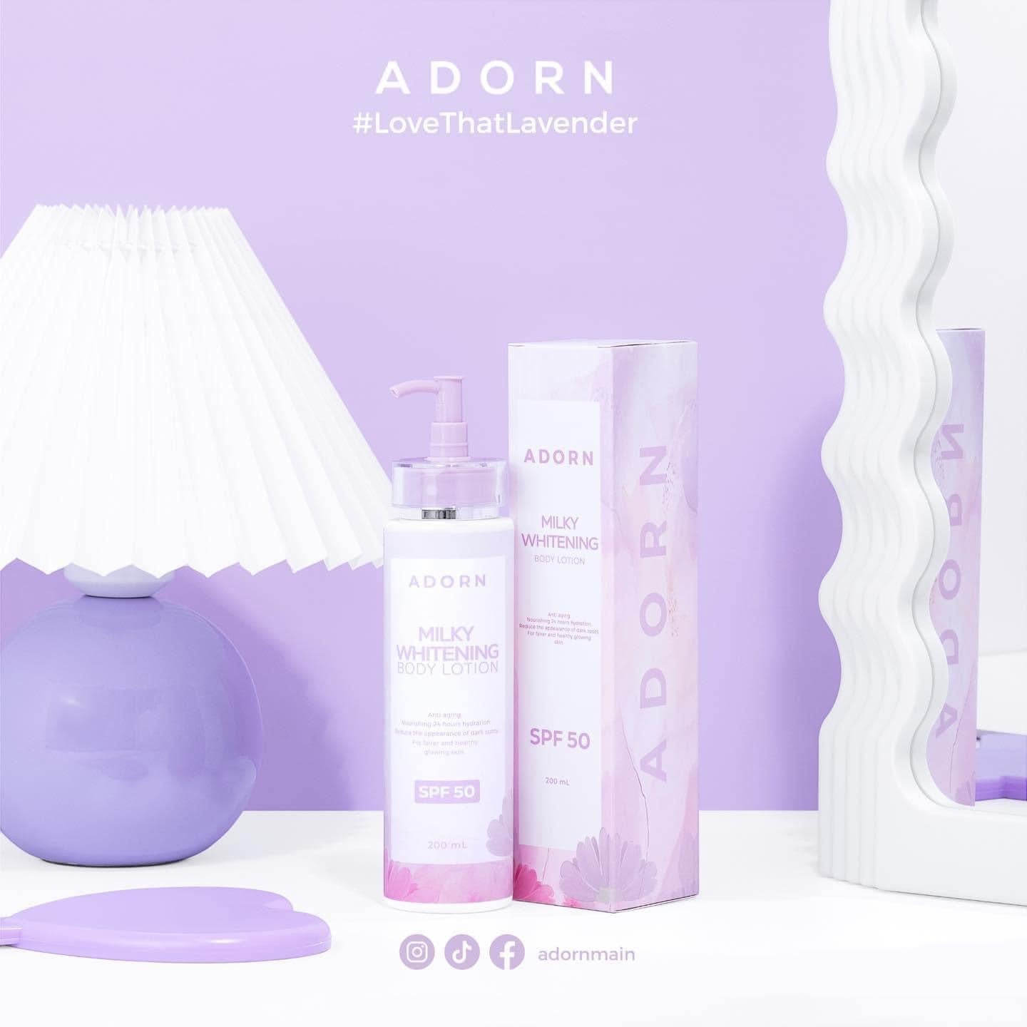 Adorn Milky Whitening Body Lotion SPF50 200ml