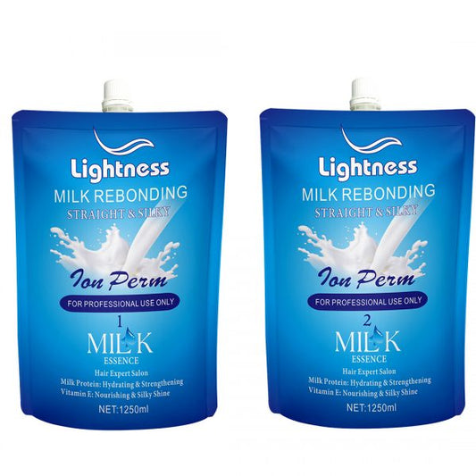 Lightness Milk Keratin Perming Lotion Rebonding 2in1 pouch set 1250ml