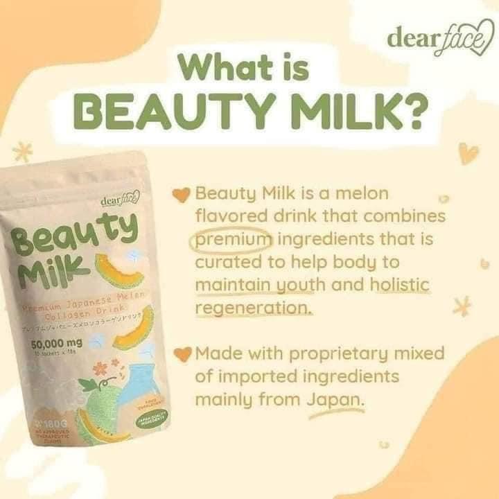 Dear Face Beauty Milk Melon Collagen drink