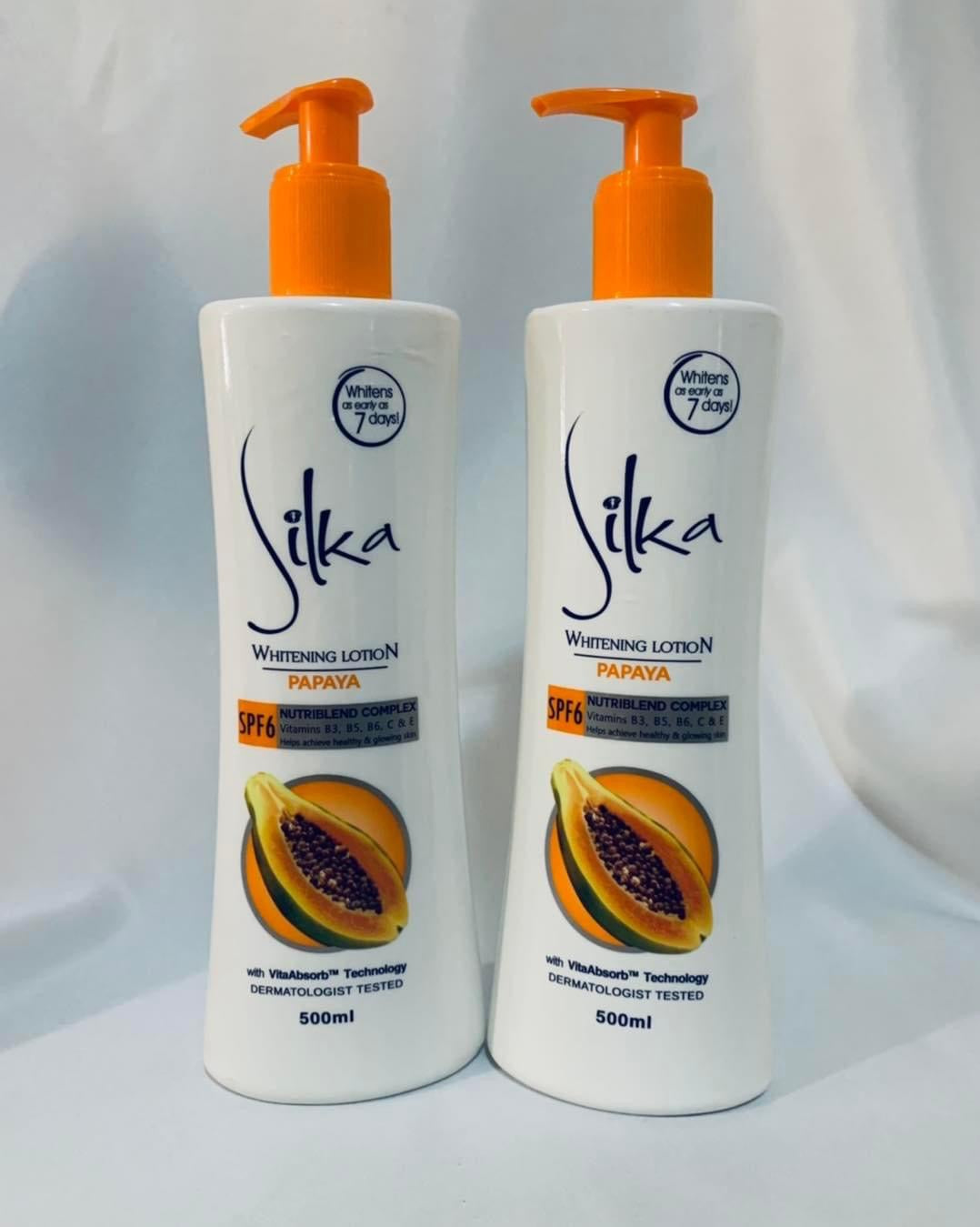 Silka Whitening Papaya Lotion (500mL)