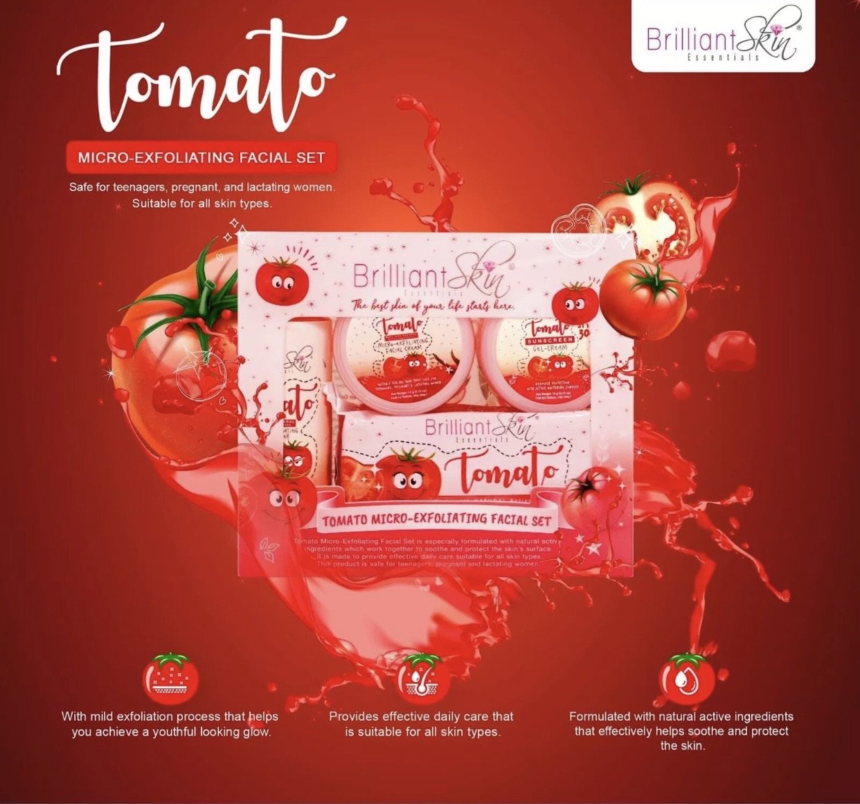 Brilliant Tomato Natural Rejuvenating Facial Set