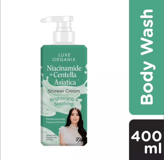 Luxe Organix Niacinamide + Centella Asiatica (Brightening & Soothing) Shower Cream 400mL