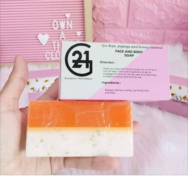 G21 Kojic Papaya Honey Oatmeal Duo Soap