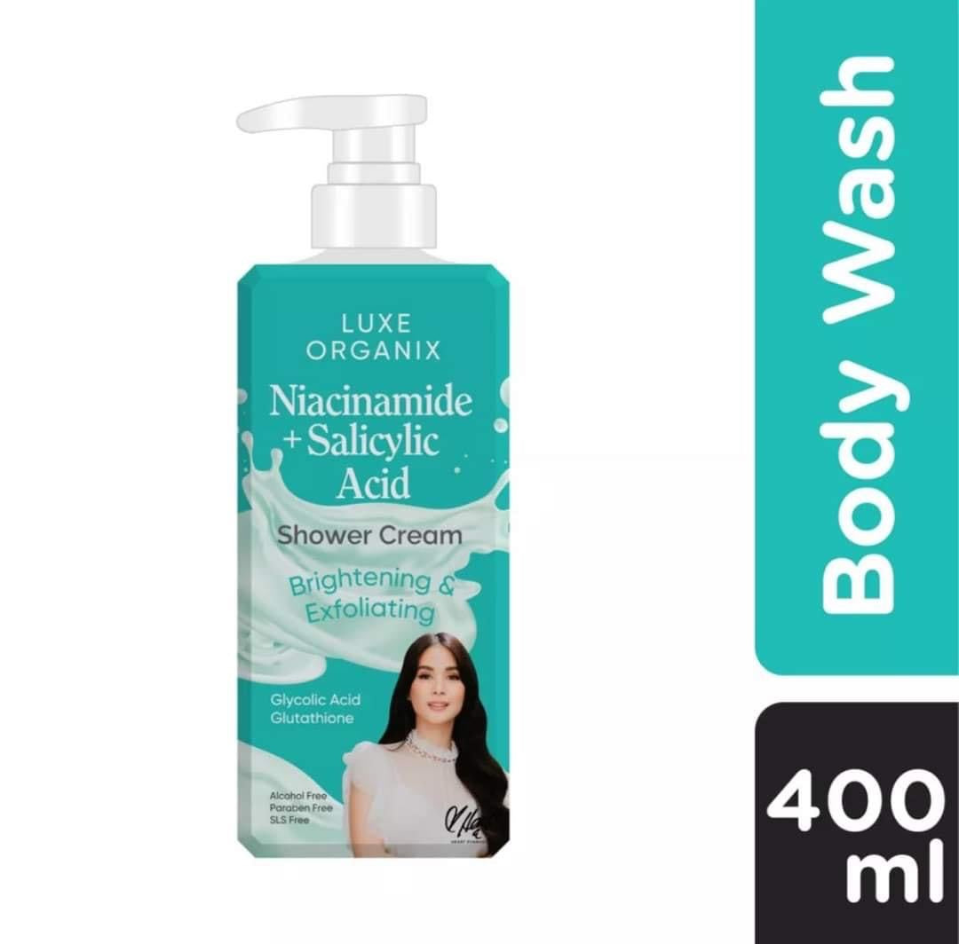 Luxe Organix Niacinamide + Salicylic Acid+ Glutathione (Brightening & Exfoliating) Shower Cream  400mL