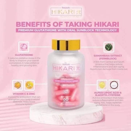 Hikari Whitening Glutathione 60 Capsules