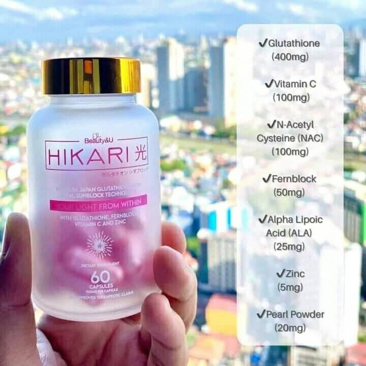 Hikari Whitening Glutathione 60 Capsules