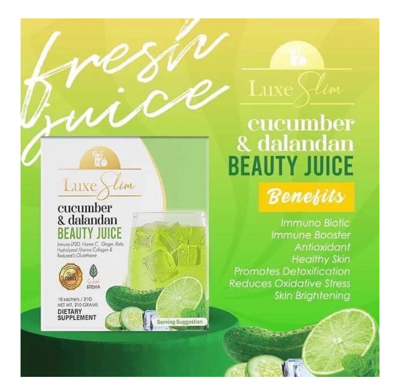 Luxe Slim Cucumber Dalandan Beauty Juice (10sachets)