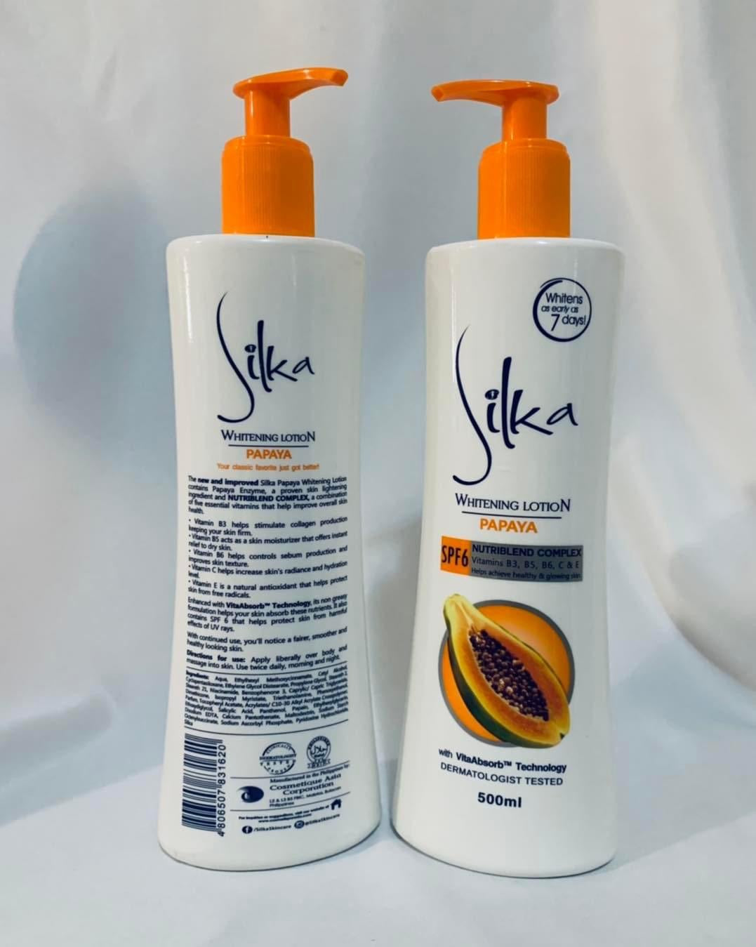 Silka Whitening Papaya Lotion (500mL)