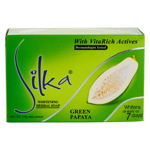 Silka Whitening Papaya Soap Green 135g