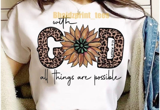 With God all things are possible shirt