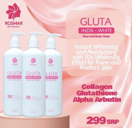 Rosmar Gluta Instawhite Face and Body Wash 500 mL