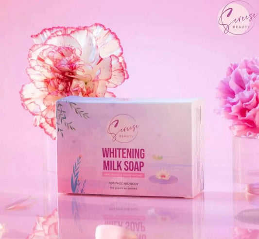 Sereese Beauty Whitening Milk Soap Anti-Aging & Moisturizing Face and Body Soap 100g